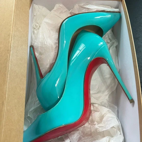 Christian Louboutin Aqua StilettoHeels - Picture 7 of 9